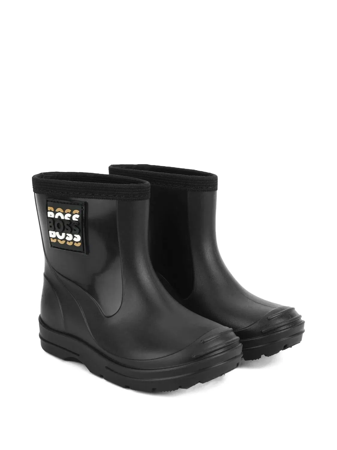 Резиновые сапоги с нашивкой-логотипом Boss Kidswear, черный — фото 2
