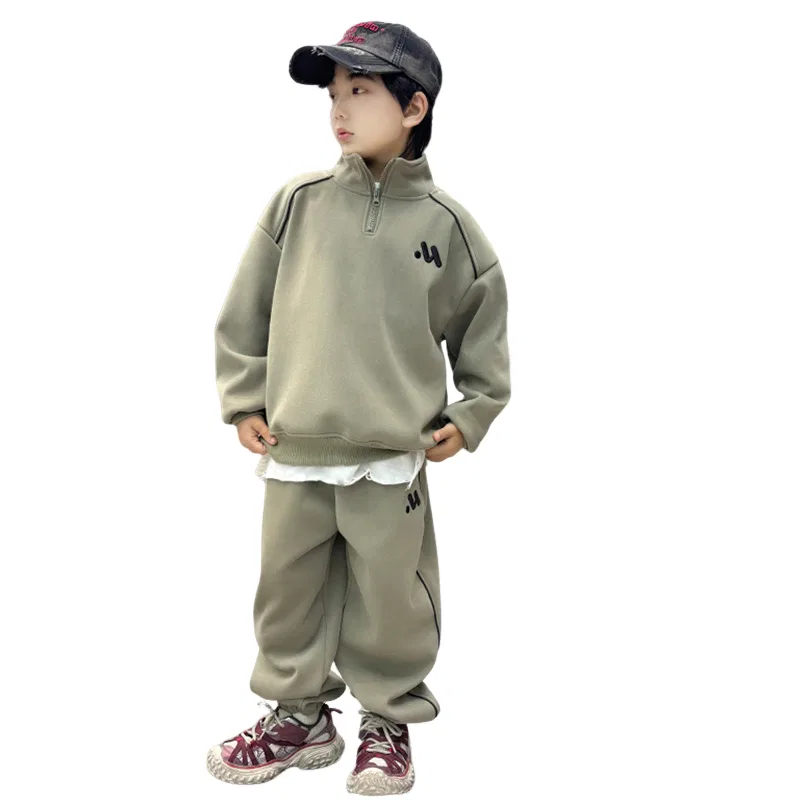 Детский спортивный костюм с принтом Lanza, Gray Green
