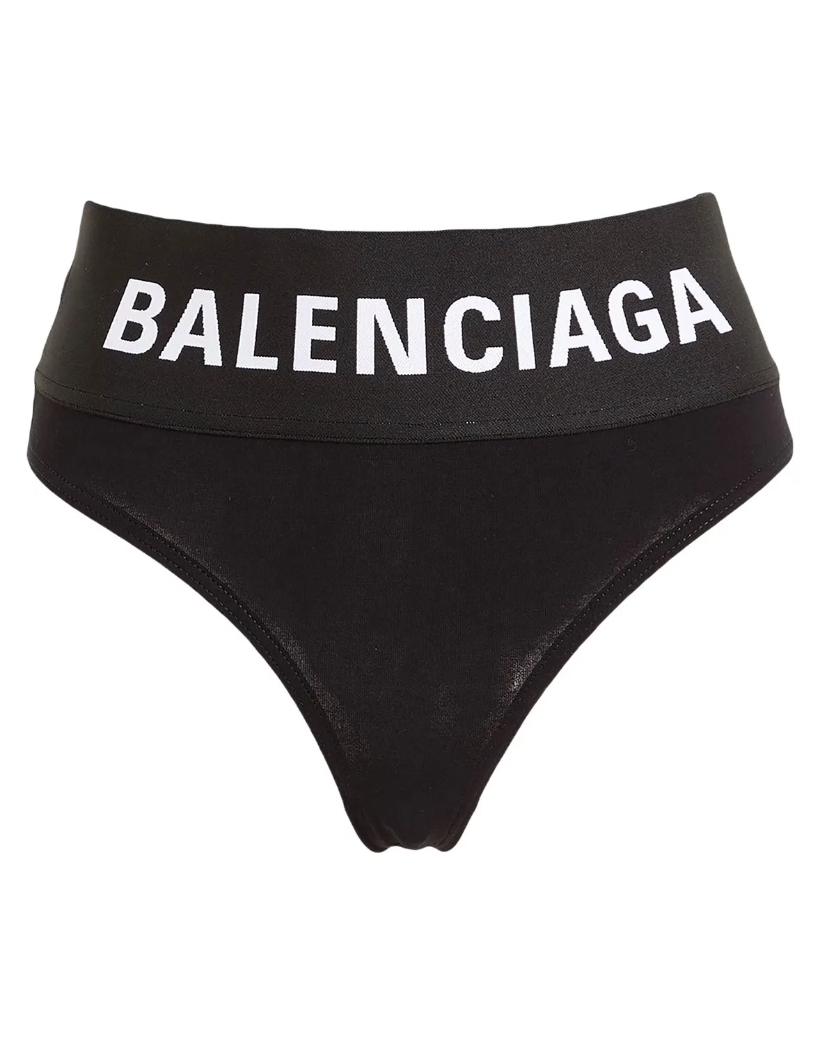 Женские трусы хлопковые с логотипом Balenciaga, черный