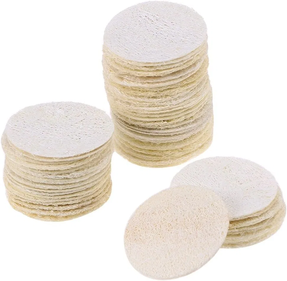 Подушечки для снятия макияжа из люфы, 50 шт, OATIPHO, 6x6x0.2 см