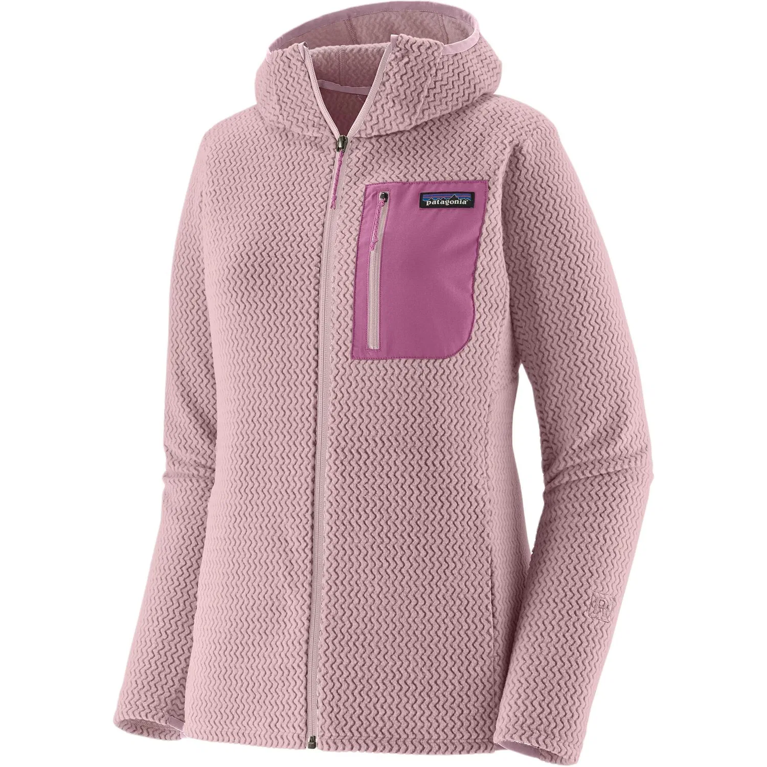 Женский флисовый топ с капюшоном и фактурной текстурой Patagonia, Quiet Pink/QVLT