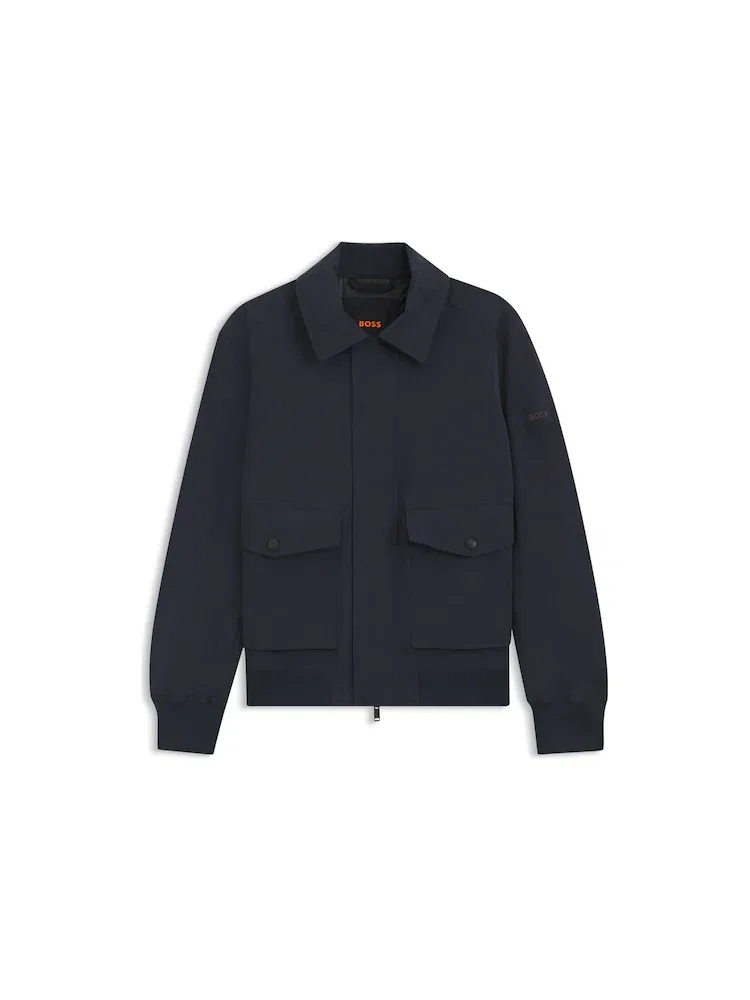 Куртка из мятой ткани с водоотталкивающей пропиткой BOSS, Navy — фото 4