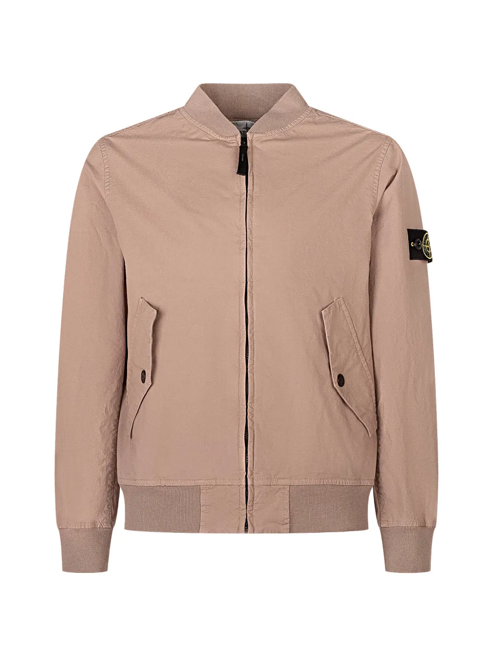 

Бомбер с нашивкой-логотипом Stone Island Junior, бежевый