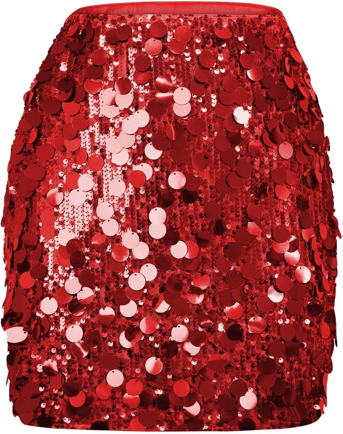 Женское платье с пайетками Bodycon Mini, Red