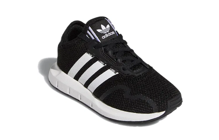 Детские кроссовки для девочек с дышащим верхом Swift Run X, Adidas Originals, Черный — фото 3
