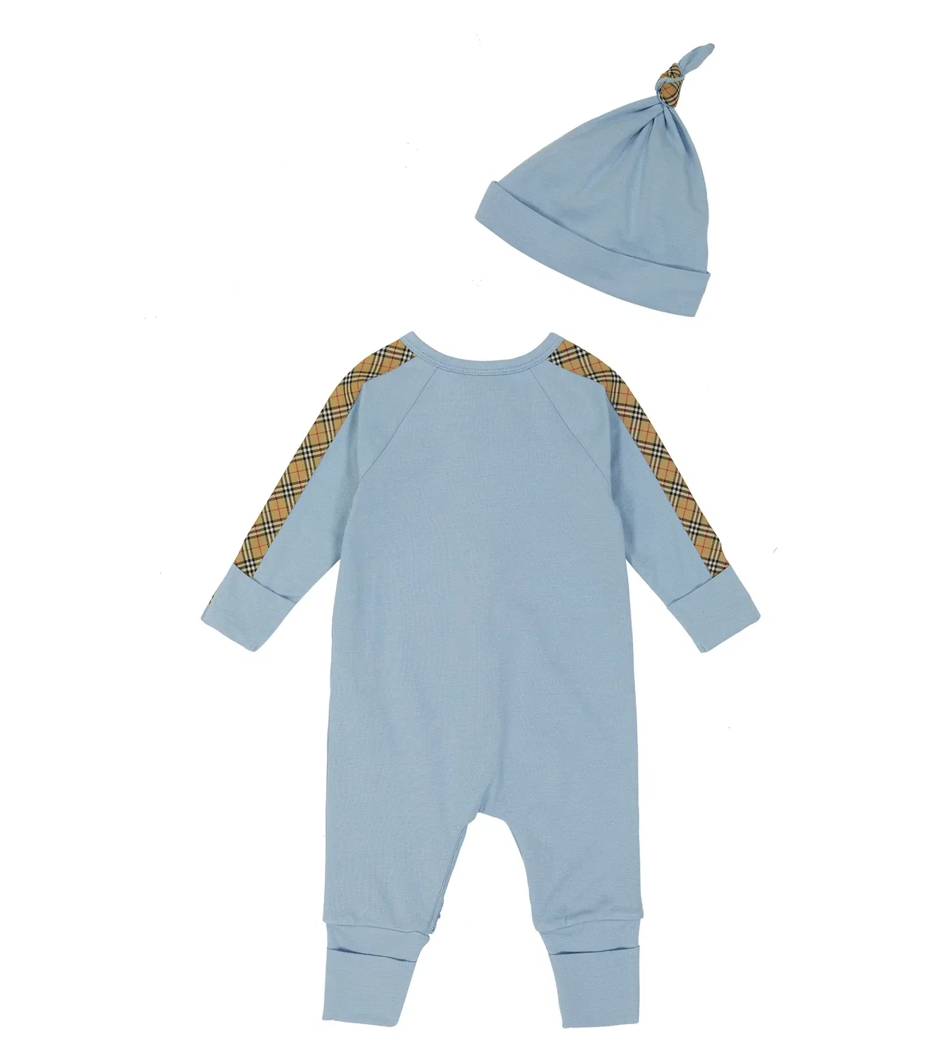 Комплект для новорожденных с длинным рукавом Burberry Kids, синий — фото 4