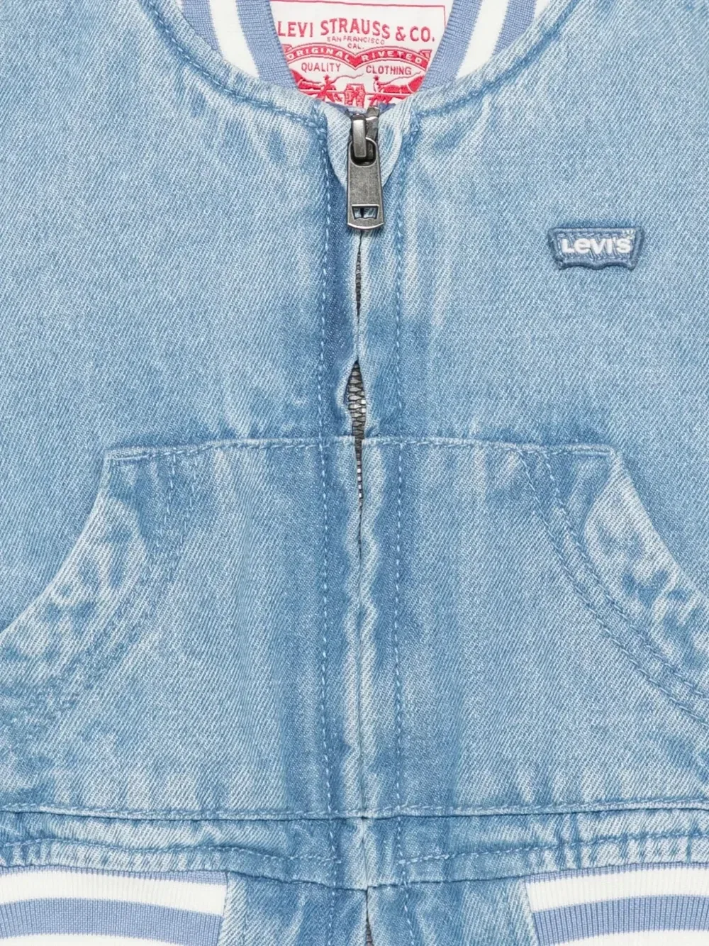Бомбер с вышитым логотипом Levi'S Kids, синий — фото 3