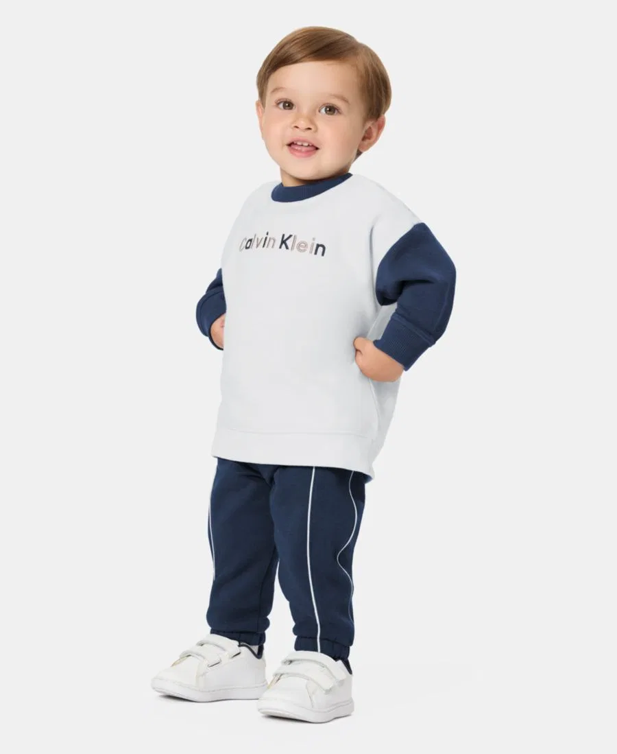 Комплект из лонгслива и брюк Calvin Klein, Egret Blue