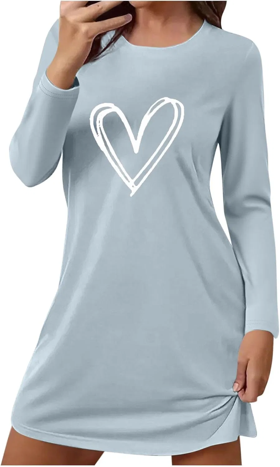 Женская пижама с сердечками Dovidovi, Light Blue