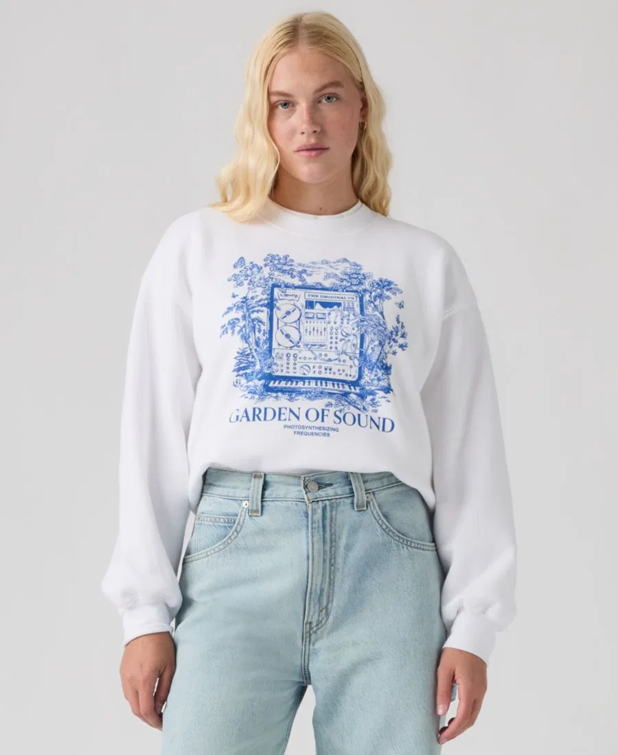 Женский свитшот с круглым вырезом, с графическим принтом Levi's, Crew Garden — фото 2