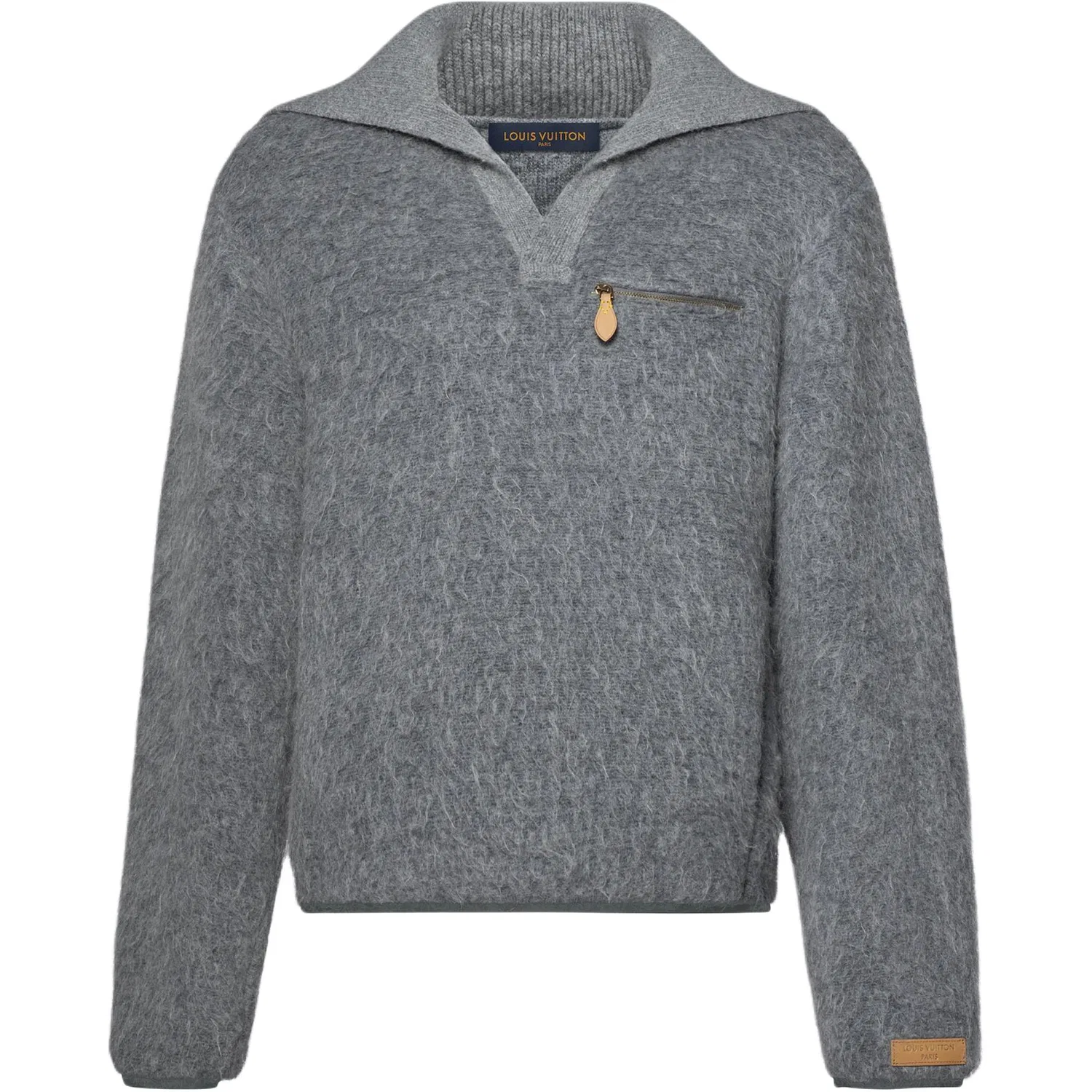 Мужской свитшот с V-образным вырезом Gray LOUIS VUITTON