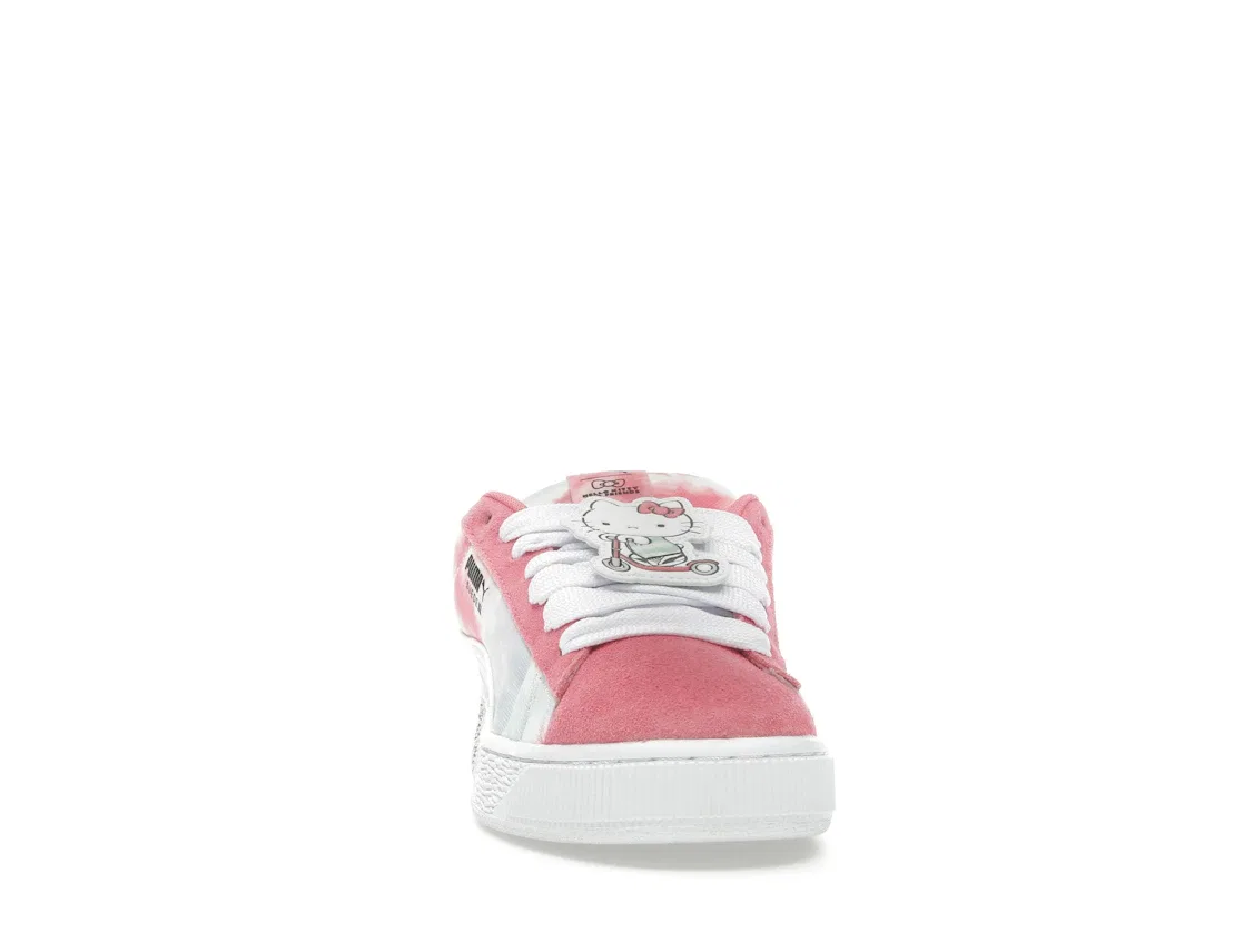 Детские кроссовки для девочек на шнуровке Puma Suede XL Puma, Magic Rose/Peaceful Blue — фото 2