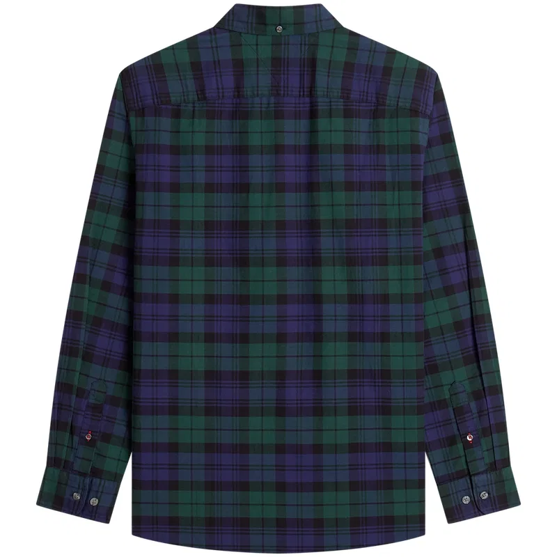 Мужская рубашка с воротником Blue Green Plaid L6K Tommy Hilfiger, Blue Green Plaid L6K — фото 3