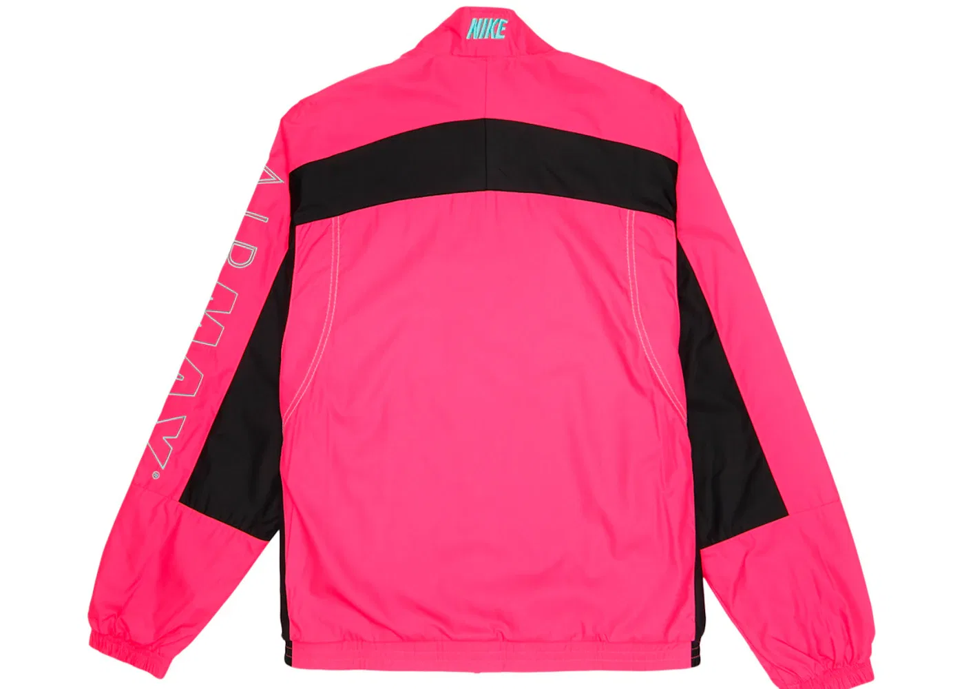 Мужская куртка с пэчворком Nike Track Jacket, Pink Black Hyper Jade — фото 2