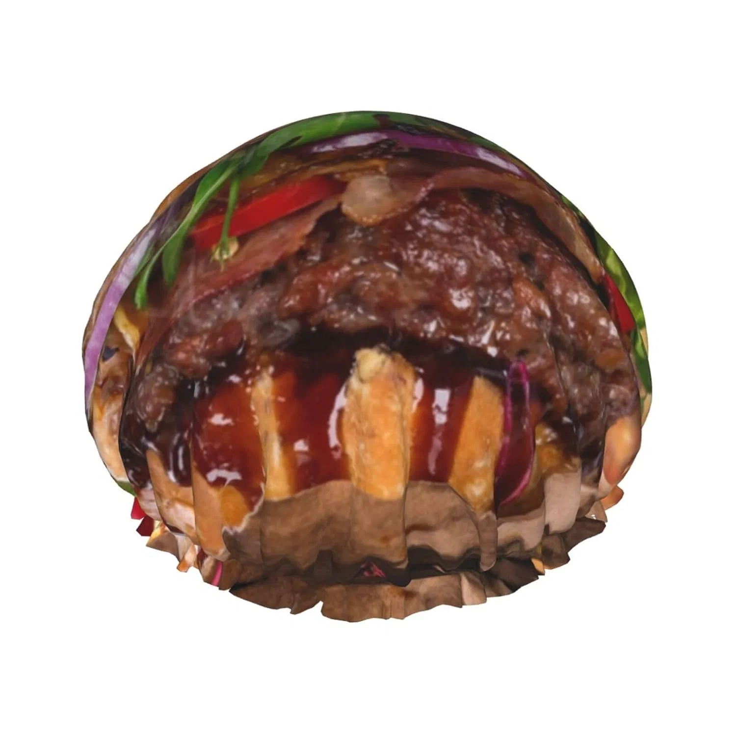 Шапочка для душа с принтом Hamburger Steak, OPSREY, диаметр 27 см