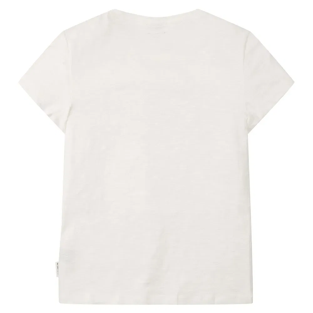 Детская футболка с принтом Reversible Sequin Cotton T-Shirt Tom tailor, White — фото 2