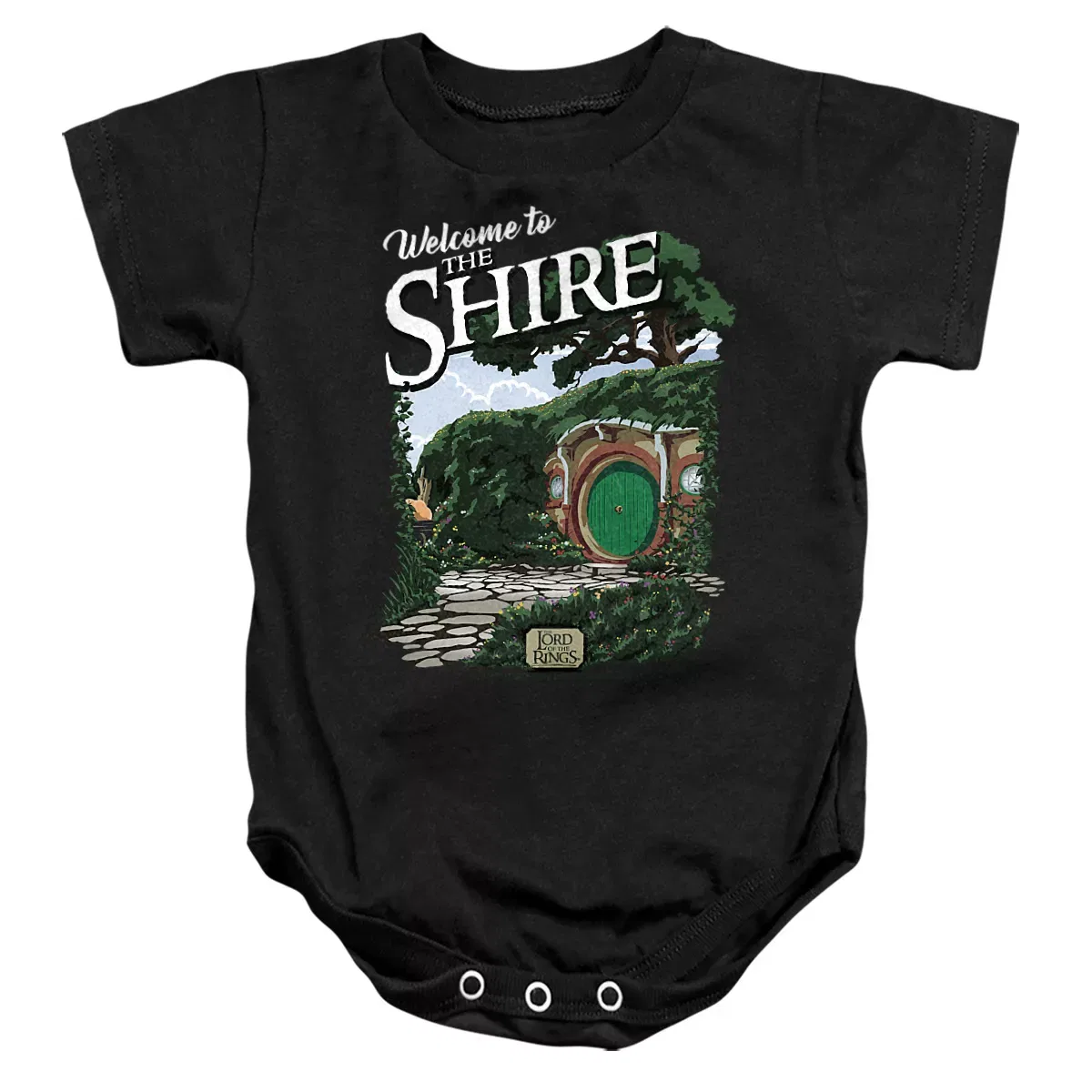 Детское боди с коротким рукавом Welcome To The Shire The Lord of the Rings, Black