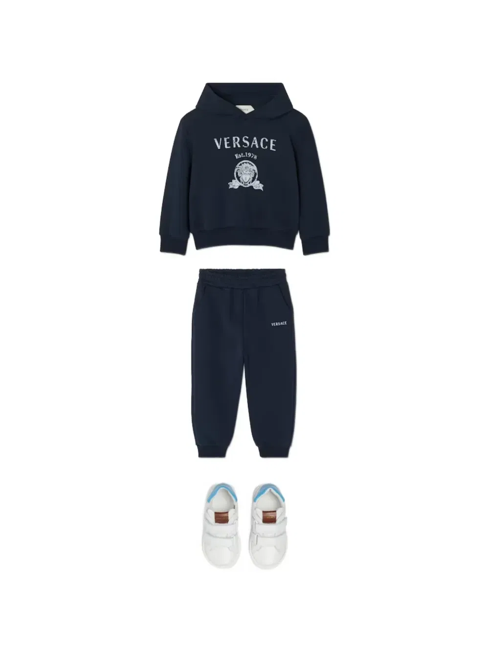 Спортивные брюки с логопринтом Versace Kids, синий