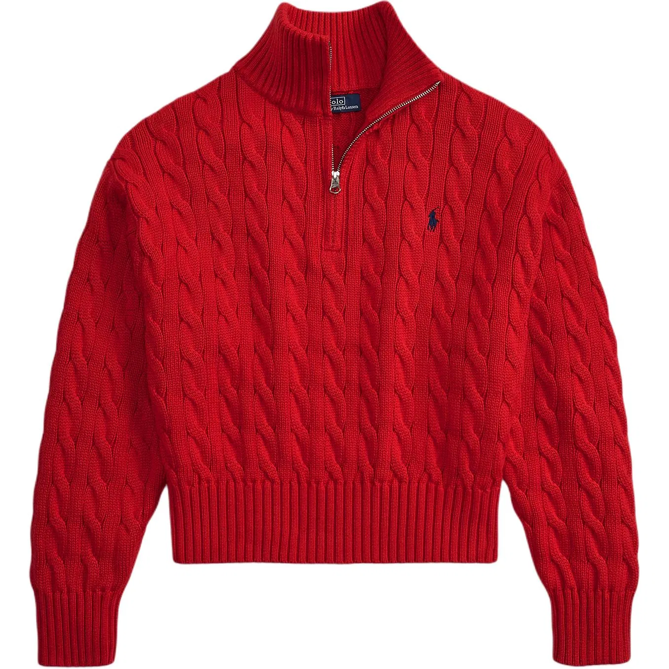 Женский свитер с полузамком Polo Ralph Lauren, Red