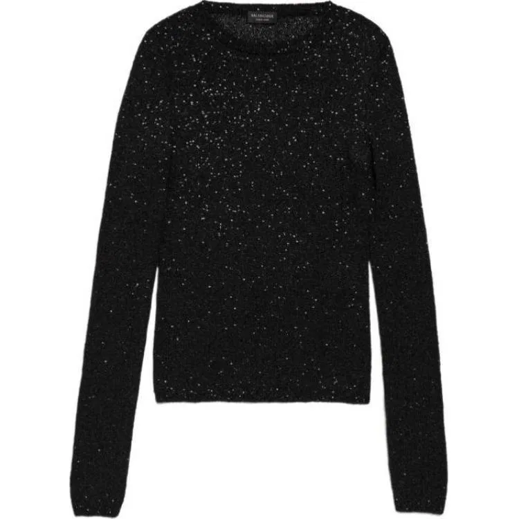 Лонгслив с пайетками, Balenciaga, Black
