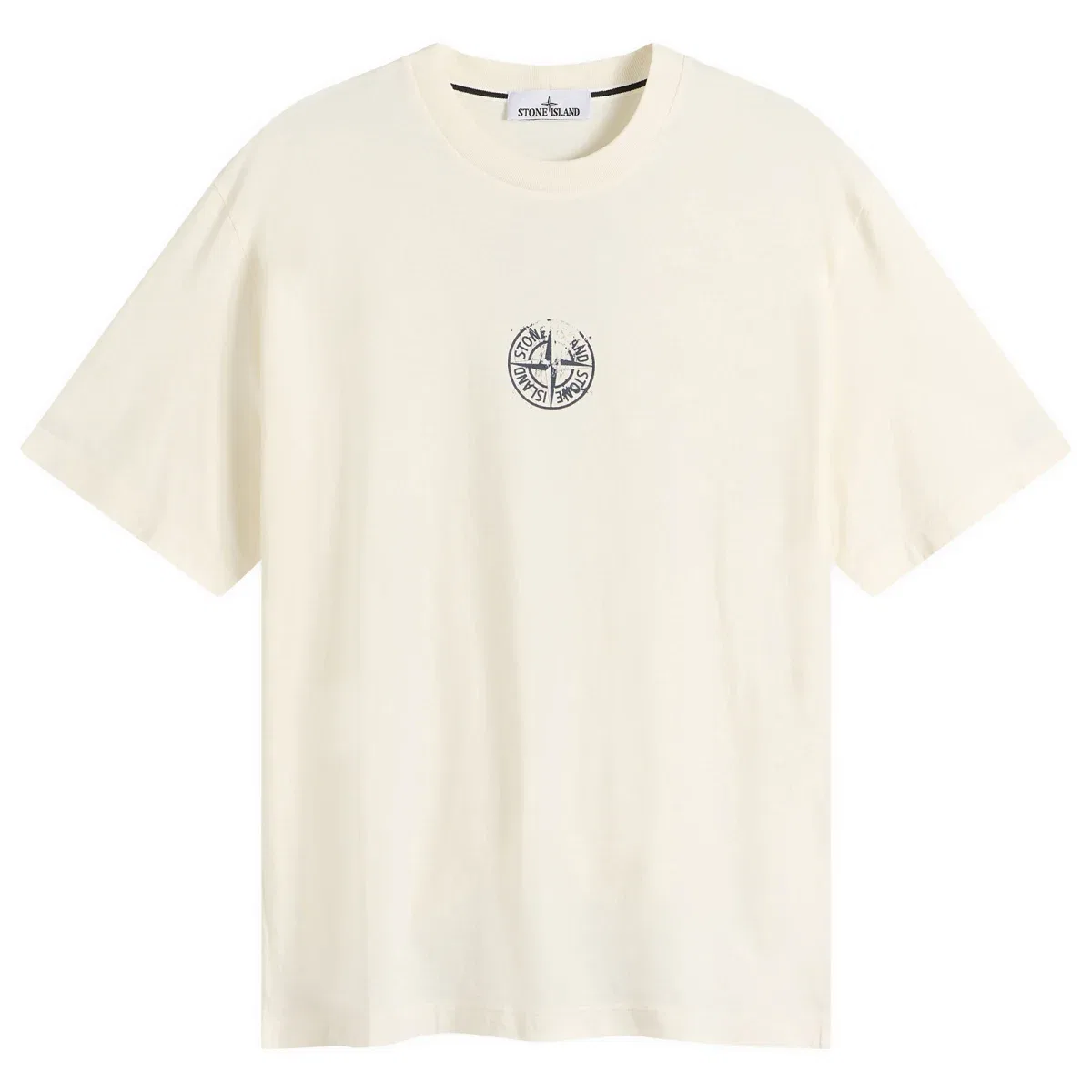 Футболка с вертикальным принтом Vertical Placement Stone Island, Ivory