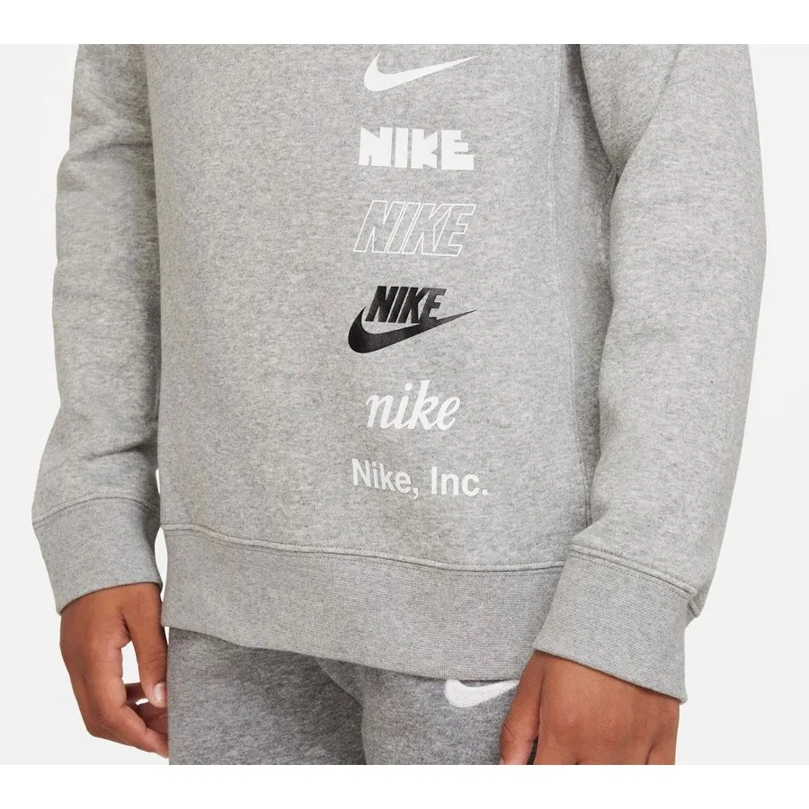 Детский свитшот с длинным рукавом Sportswear Pullover Nike, Серый — фото 2