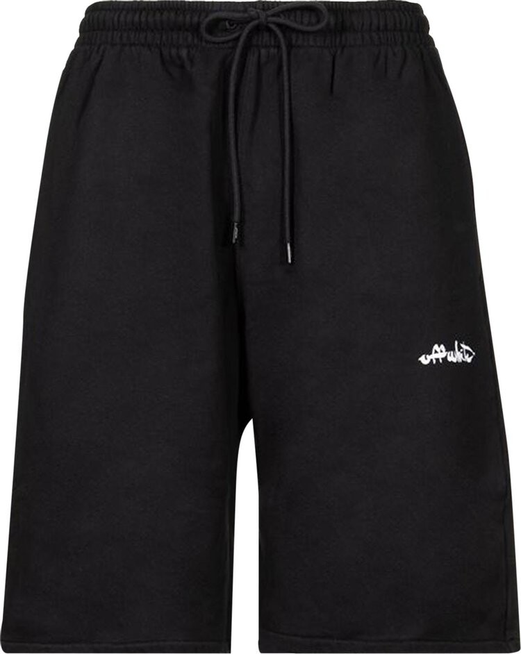 

Спортивные шорты Off-White Paint Script Skate Sweatshort 'Black', черный