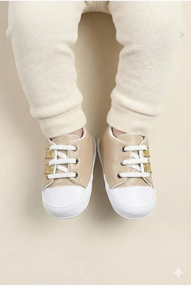 Детские туфли-тапочки для девочек с рисунком Numix Baby Kids, Beige