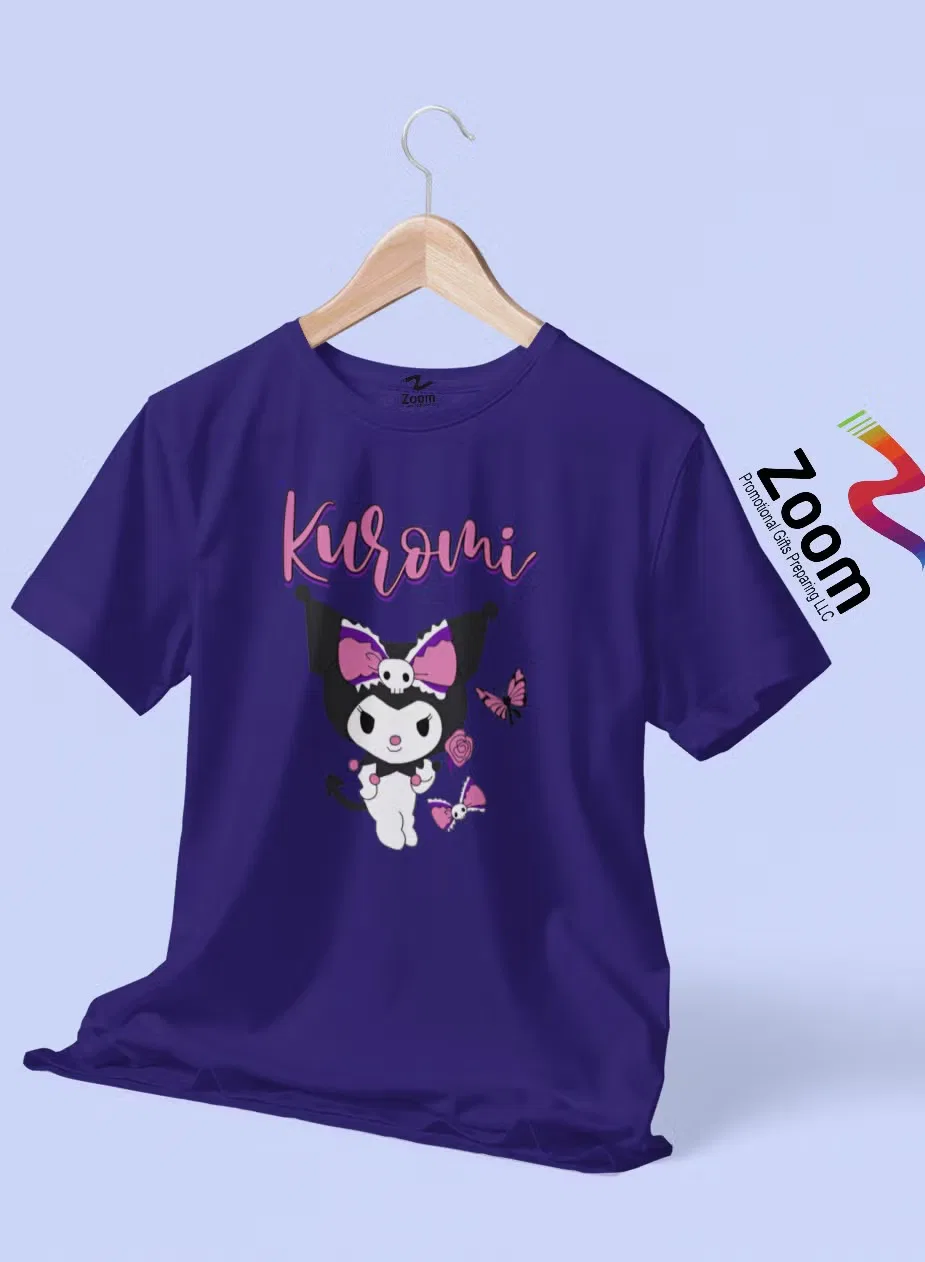Футболка с принтом Kuromi Zoom, фиолетовый