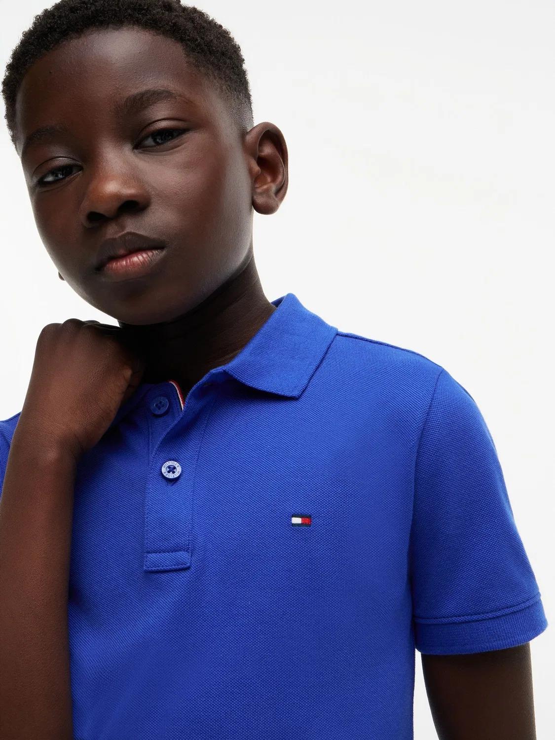 Поло хлопковое, Regular Fit, Signature Tommy Hilfiger, синий — фото 2
