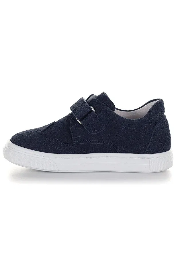 Детские повседневные туфли для мальчиков на липучке Richie Kiko Kids, Navy Blue — фото 4