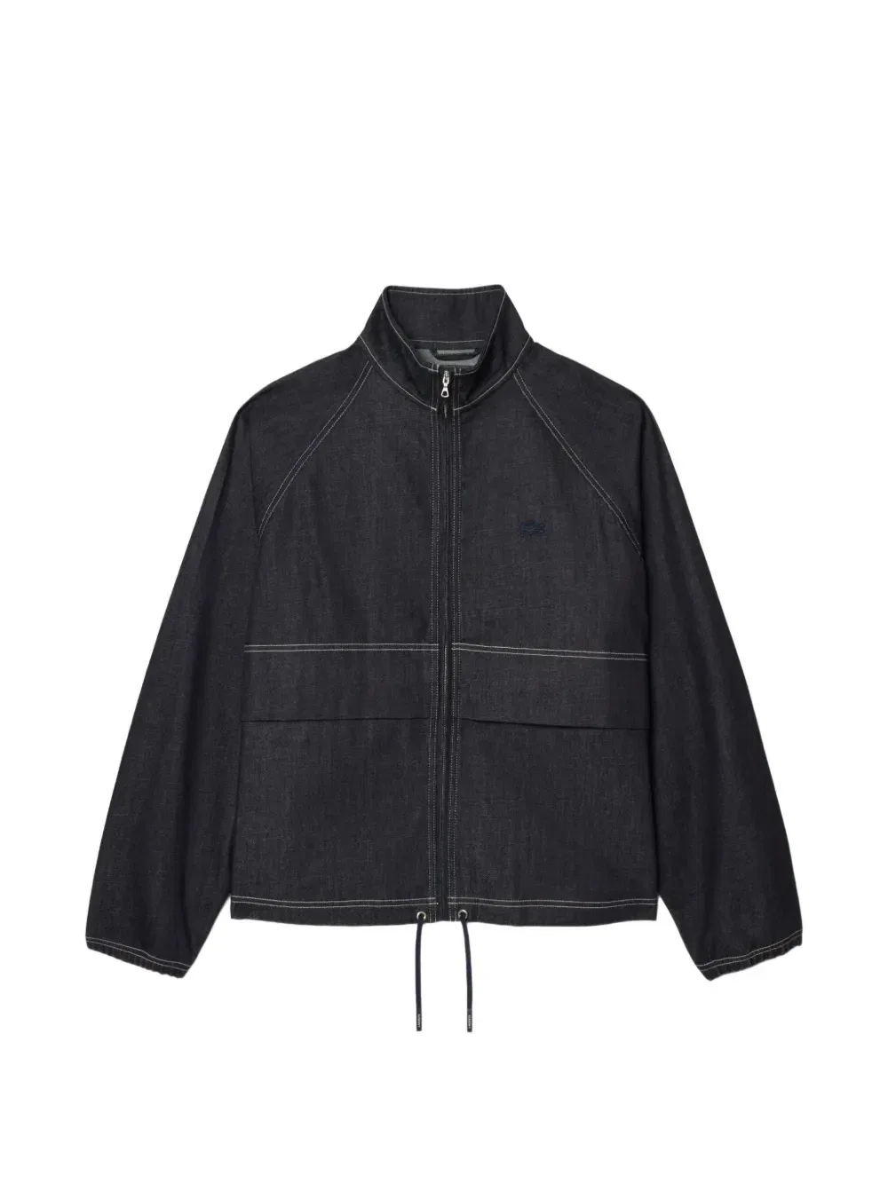 Джинсовая куртка с контрастной строчкой Lacoste, синий