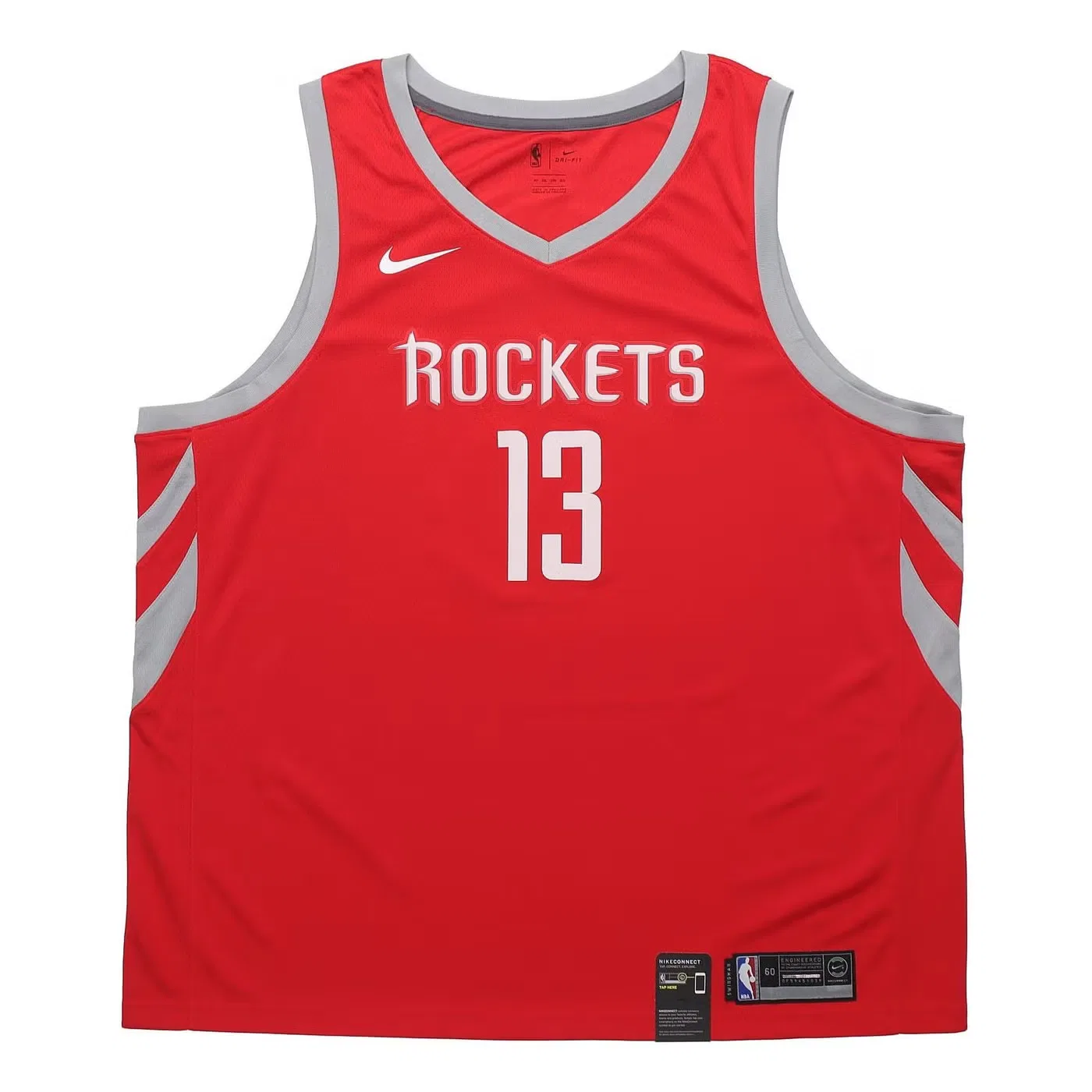 Футболка баскетбольная с принтом Rockets No. 13 Nike, красный