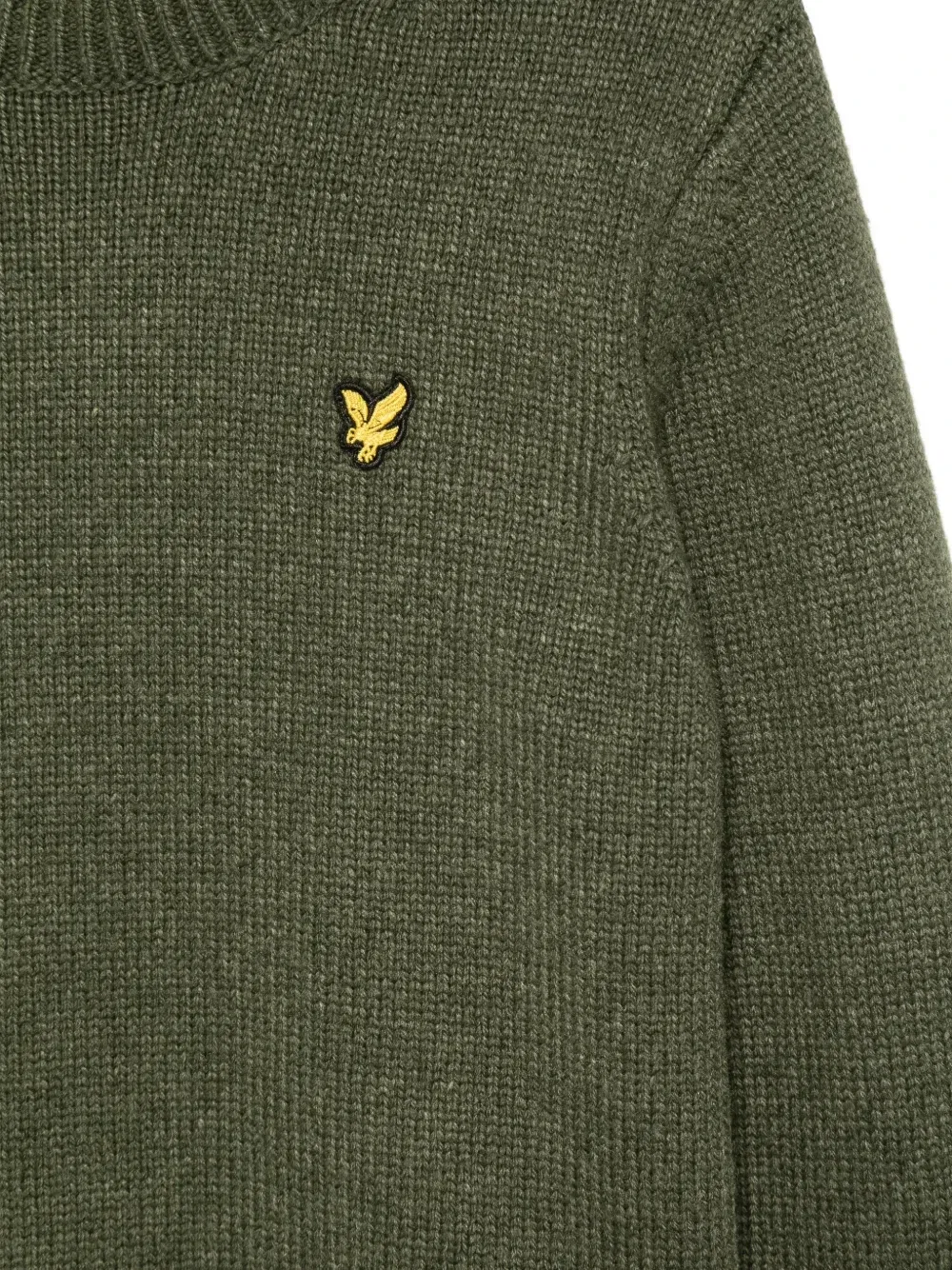 Свитер с нашивкой-логотипом Lyle & Scott Kids, зеленый — фото 3