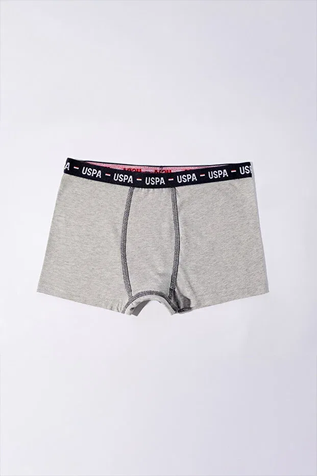 Детский комплект боксеров для мальчиков с принтом U.S. Polo Assn., Navy Blue-Grey-White — фото 3