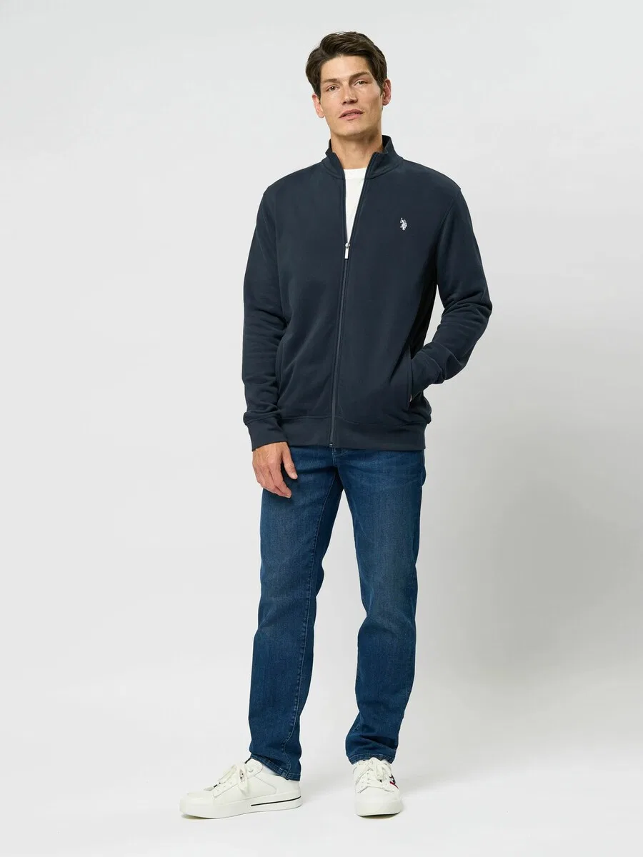 Толстовка на молнии U.S. Polo Assn. 'UMOscar' цвета морской синевы — фото 3