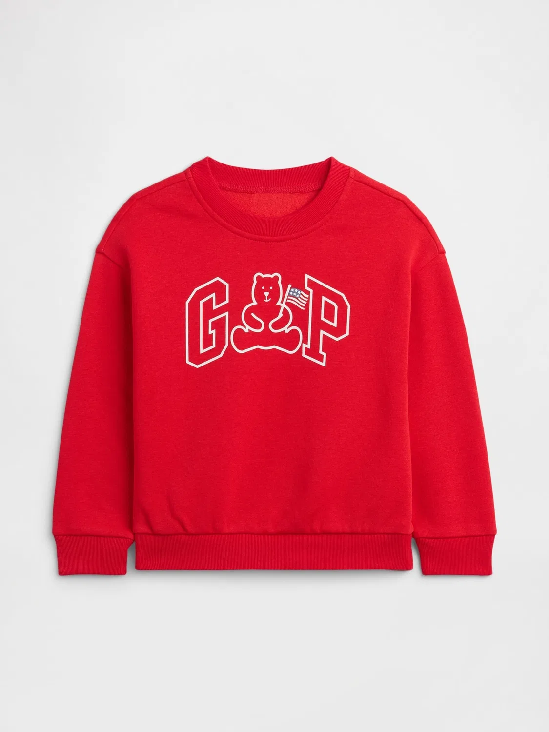 Свитшот с логотипом Relaxed Gap, красный
