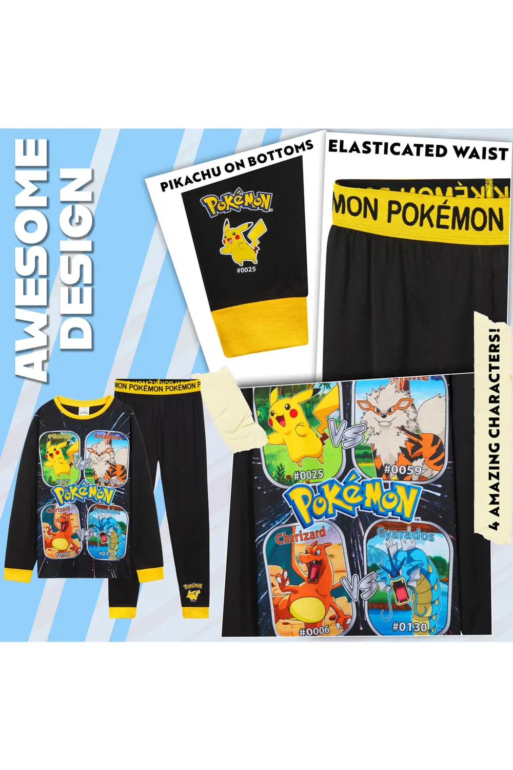 Пижамный комплект Pokemon, Black — фото 4