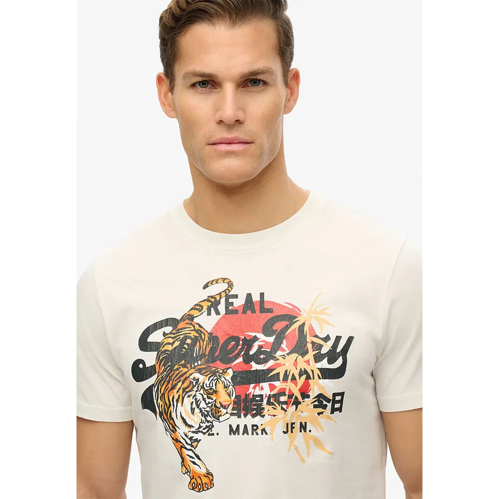 Футболка с коротким рукавом Superdry Vl Tokyo Relaxed Fit, белый — фото 2