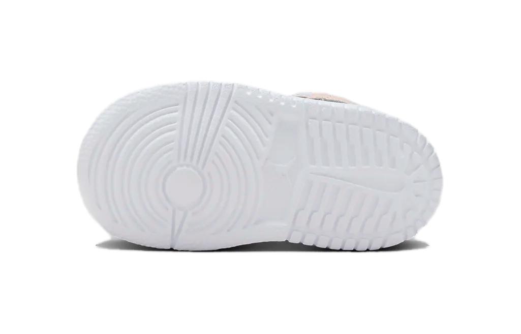 Кроссовки Air 1 Mid с амортизацией, износостойкие, высокие, для младенцев и малышей Jordan, белый/розовый — фото 3