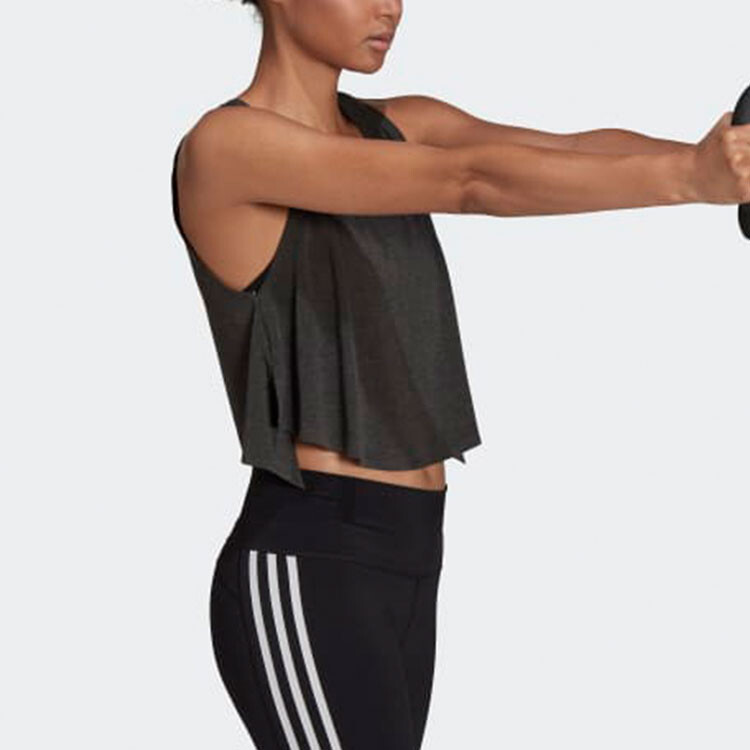 Майка женская черная Adidas — фото 4