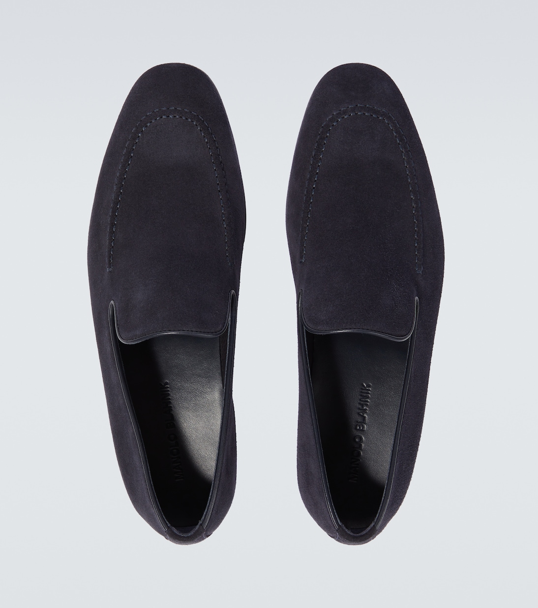 Туфли-лоферы Truro из замши Manolo Blahnik, темно-синий — фото 4