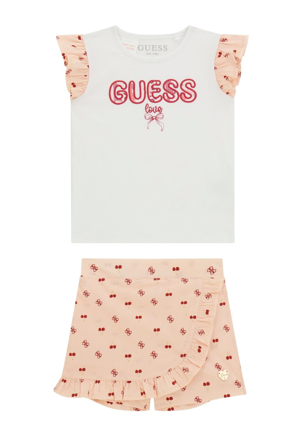 

Рубашка с принтом SET Guess, белый