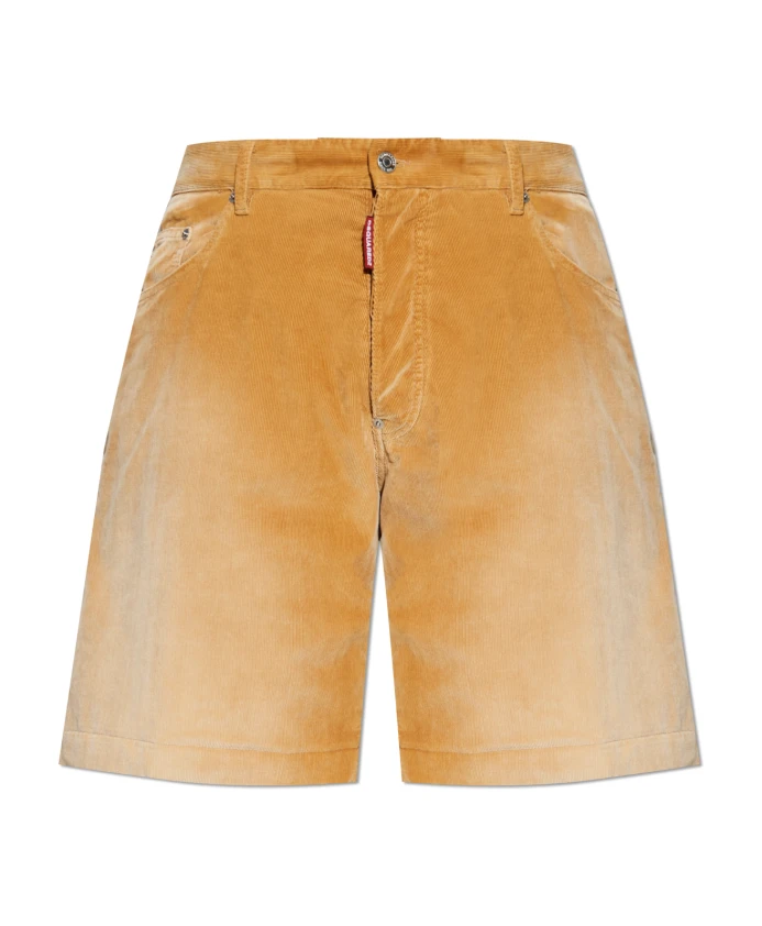 

Вельветовые шорты из вельвета Dsquared2, бежевый