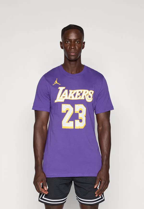 Футболка los angeles lakers, клубная одежда леброна джеймса Nike Performance, Field Purple