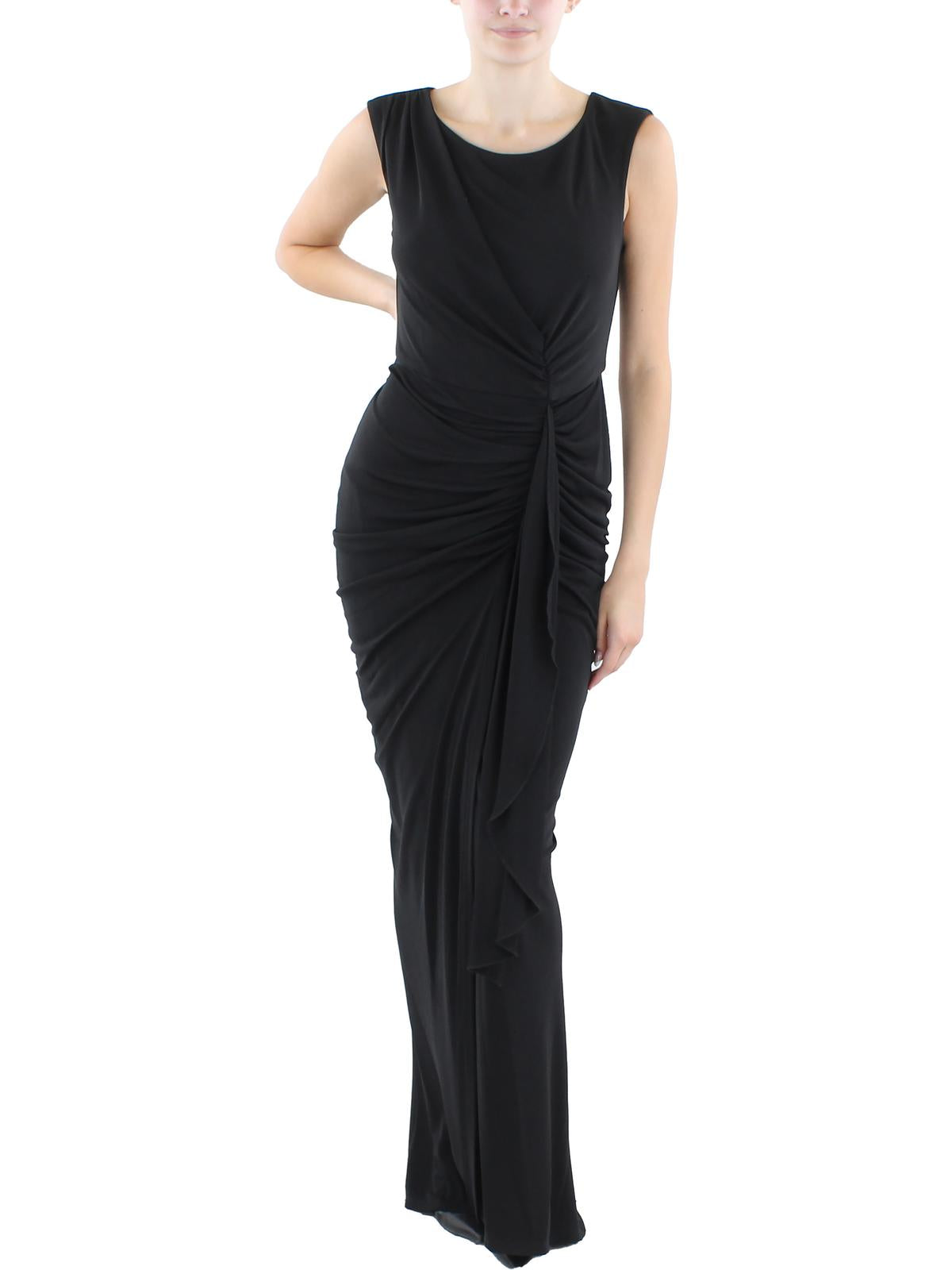 

Женское вечернее платье из полиэстера со сборками Donna Karan
