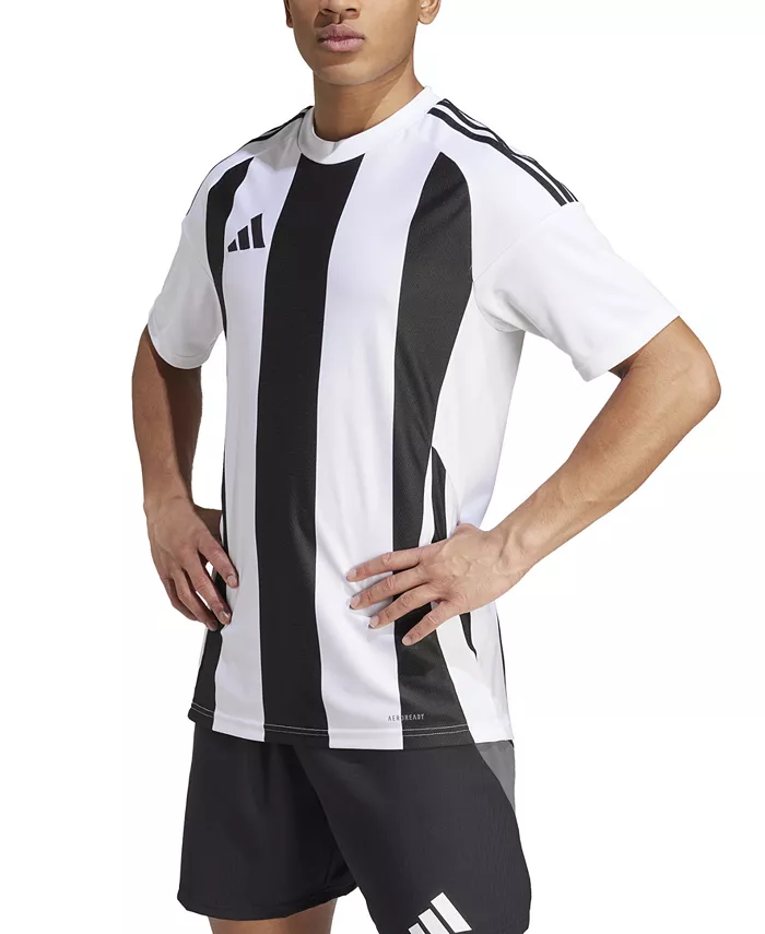 

Мужская футболка с полосками и логотипом Jersey adidas, белый