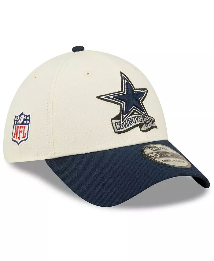 

Мужская кремовая, темно-синяя кепка Dallas Cowboys 2022 Sideline 39THIRTY 2-Tone Flex New Era