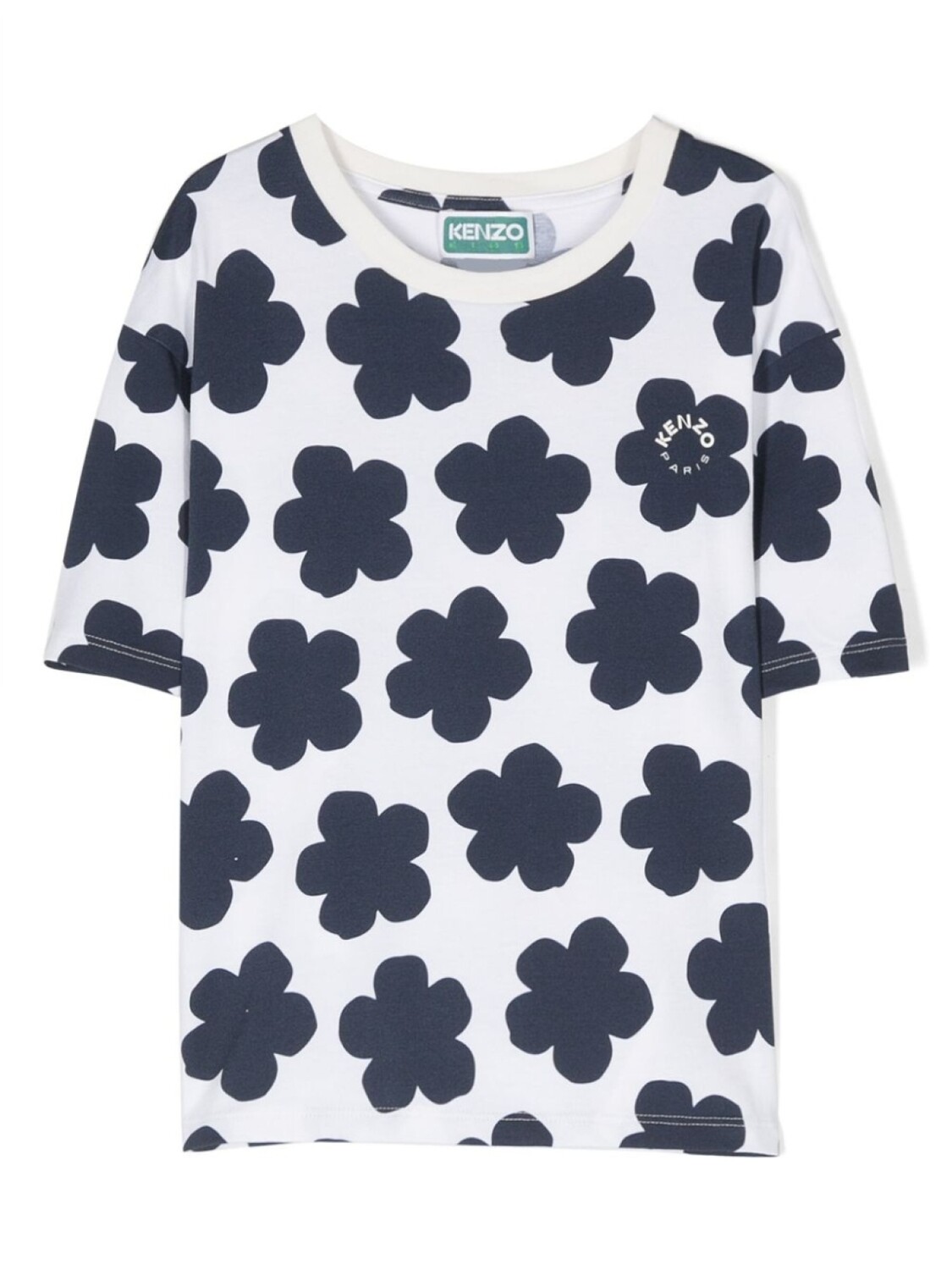 

Kenzo Kids футболка с цветочным принтом, белый