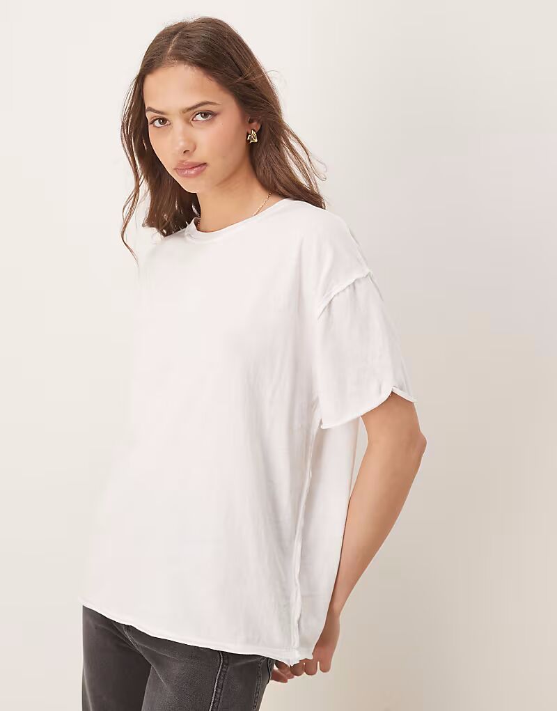 

Футболка Free People Nina большого размера цвета слоновой кости